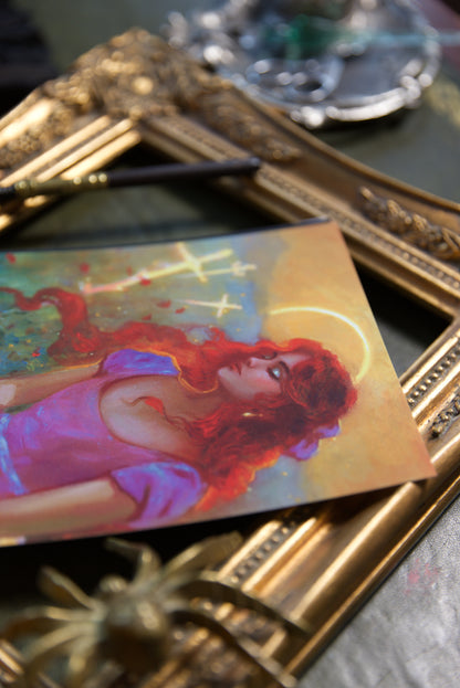 IV of Swords - Luxury Postcard Print A5