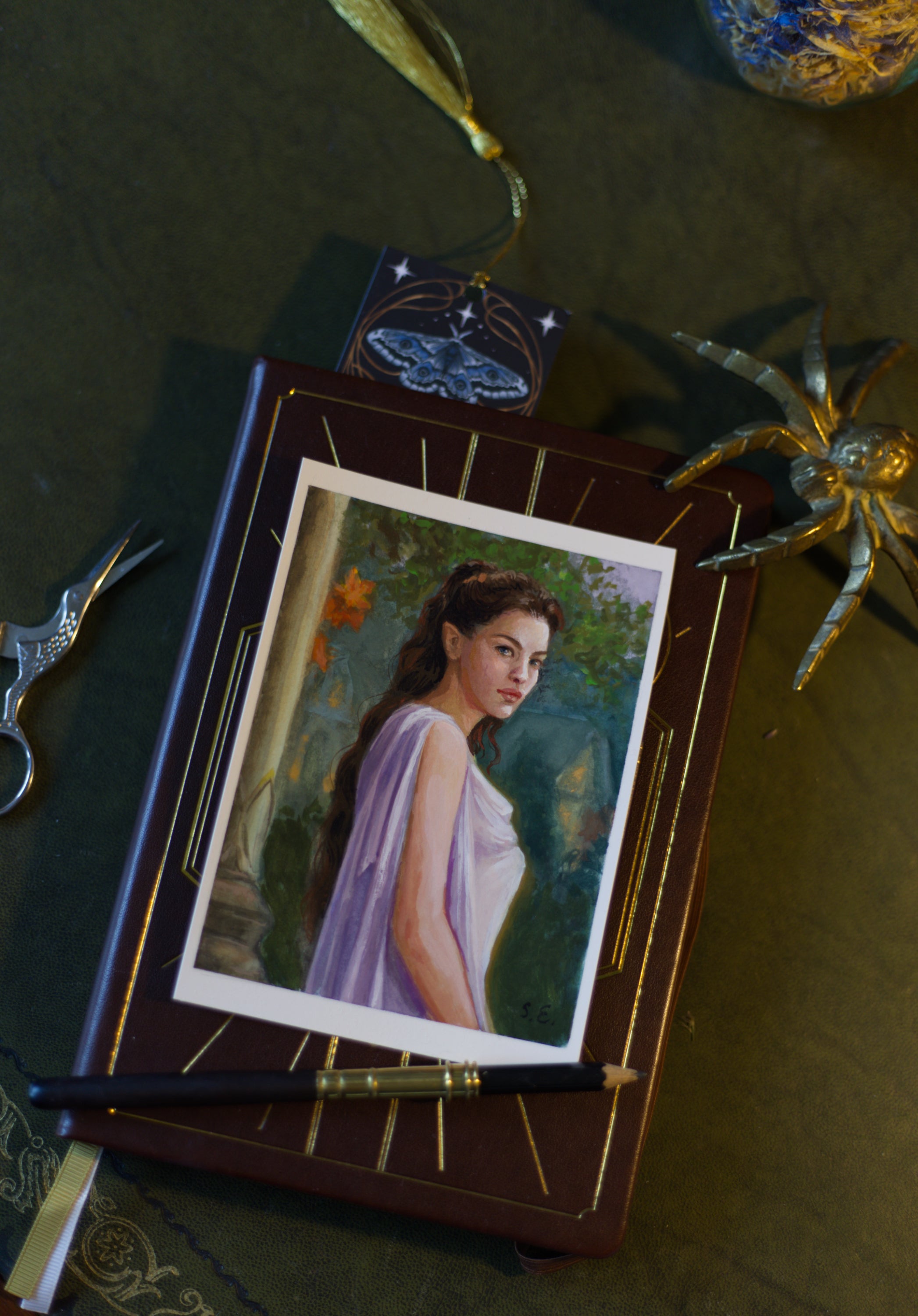 Arwen Study - Gouache painting